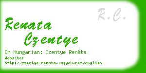 renata czentye business card